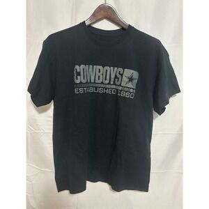 Dallas Cowboys NFL T Shirt Black Logo Established 1960 Mens Large